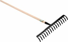 Metallrechen mit Holzstiel