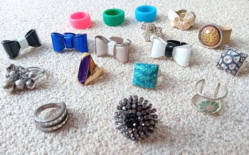 Modeschmuck ringe konvolut - ringe,