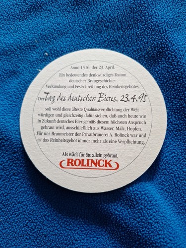 Bierdeckel 1995 tag - bierdeckel, des