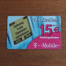 D1-XtraCash Card - Deutsche Telekom - 15 DM Guthaben-Karte  - Leer