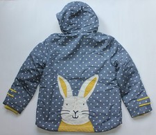 Mini Boden Jacke Gr. 128 (7-8 Jahre) mit Sherpa Futter Hase Bunny