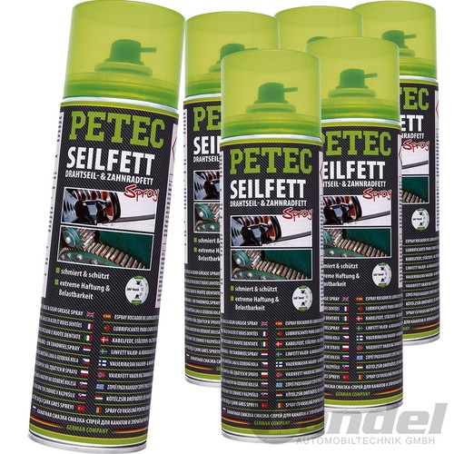 Petec seilfett spray 500 ml - 6x,