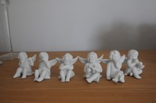 Rosenthal 6 Stück Engel weiß Bisquitporzellan 6 cm hoch neuwertig