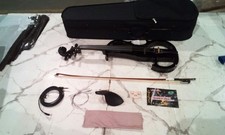 Black 16 Inch Electric Viola Ebony Fittings with Case and Bow for Practice