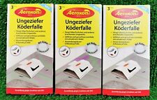 3x3 Stück Aeroxon Ungeziefer Köderfalle fängt Silberfischchen Leimfalle Versan0€