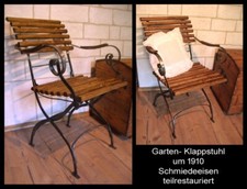Antiker gartenstuhl klappstuhl - gartenstuhl,