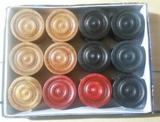 24 Stück SISCAA Holz Carrom