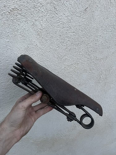 Vintage ledersattel feder - ledersattel,