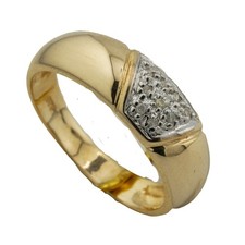 Bicolor Diamant Gold Ring 585