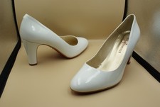 Nina Fiarucci echt Lackleder High Heel Pumps weiß Gr.39 neu