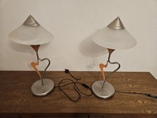 Nachttisch Lampe Herz Edelstahl Holz 