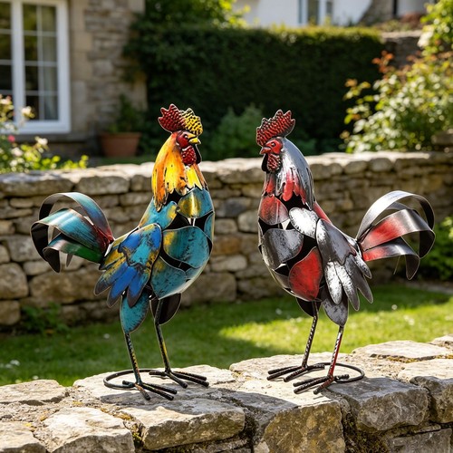 Gartenfigur hahn aus - gartenfigur,