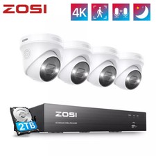 ZOSI 4K PoE Überwachungskamera Set Außen UHD CCTV System Autodetektion WIE NEU