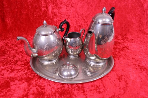 Set kannen metall tee - 3, kaffee