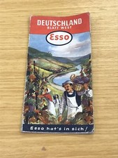 Karte Esso Deutschland Blatt West 1955 Faltkarte Bildkarte 