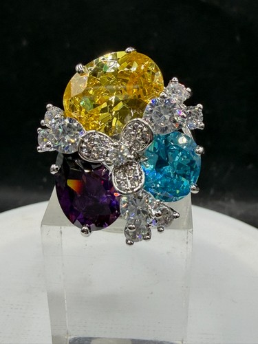 Citrin cocktail ring - citrin,