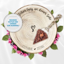 Baumscheibe Tortenplatte graviert mit Deinen Wunschnamen