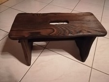 Blumenbank Holz Tritt Natur Feuerbehandelt LxBxH 39x19x20cm Deko Balkon Garten 