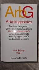 Arbeitsgesetze 104. Auflage 2024 beck Texte