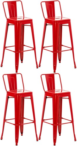 4er set barhocker mason rot - barhocker,