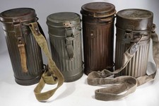2. Weltkrieg - Gasmaske Dosen der Wehrmacht - 4 Stück im Lot - WWII