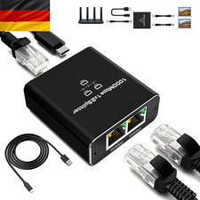 LAN Splitter 1 auf 2 Gigabit Ethernet Switch 2 4 Port Netzwerk Kabel Verteiler