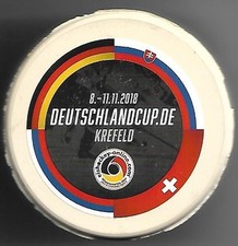 Eishockey Puck DEUTSCHLAND CUP   KREFELD 2018 WEISS   DEL NHL