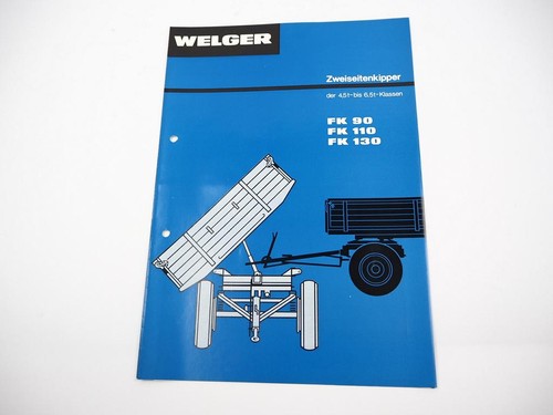 Original prospekt welger - fk, 90