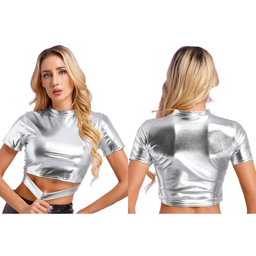 Damen metallic oberteile - damen,