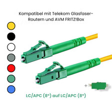 Glasfaserkabel LC/APC (8°) SIMPLEX Fritz!Box 0,2m-75m CONBIC®  + FREE LC ADAPTER