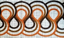 Vintage 70er Jahre Vorhang 60s 70s Stoff Space Age 1 von 2 Gardine fabric (ABP)