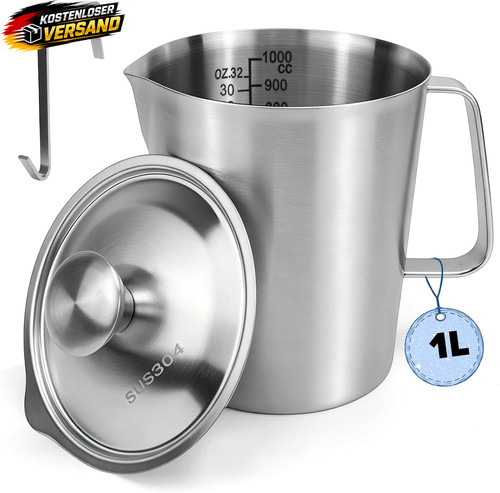 Messbecher edelstahl mit - 1l,