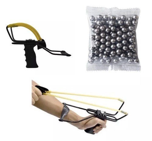 Sling shot plus stahlkugeln - shot,