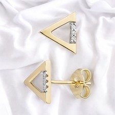 Ohrstecker Dreieck 585 Gold