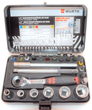 Würth 1/4 Zoll Steckschlüssel Set 23tlg. Mini Micro Knarre Ratschenkasten Satz