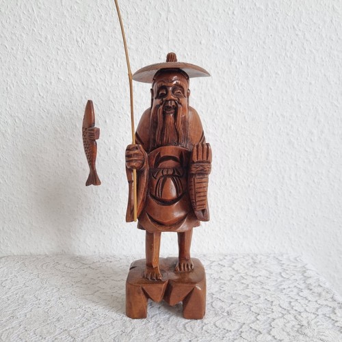 Alte asiatische holzfigur - ,