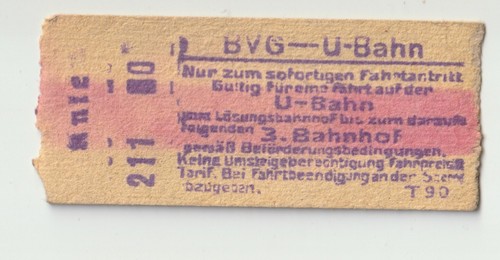 Berlin bvg fahrkarte - berlin,