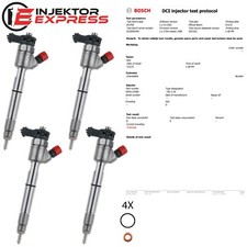 4x 0445110589 Einspritzdüse Injektor Hyundai i30 Kia Carens 1.7 CRDi 33800-2A610