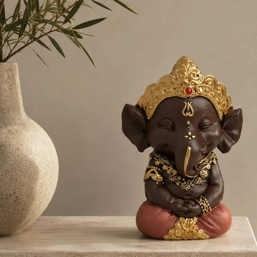 Sitzende ganesha figur 5 - ganesha-figur,, 11,5