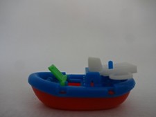 Modellschiffe & Boote / Blauer Fischkutter mit roten Unterbau - ca 35 mm lang