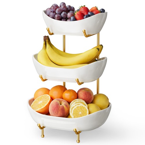 Obst etagere keramik weiß - obst,