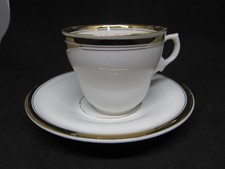 Porzellan Mocca Kaffe Tee Sammel Tasse Gedeck Teller Vintage 60er
