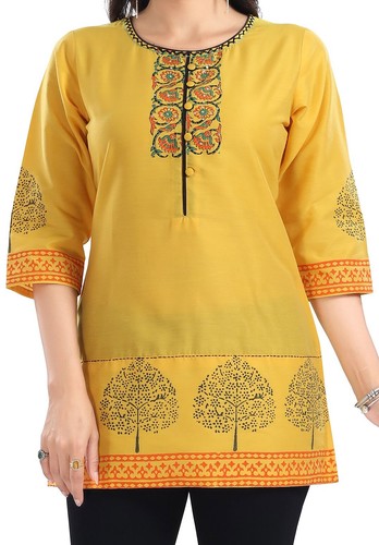 Kurtis seidenmischung gelb - kurtis,
