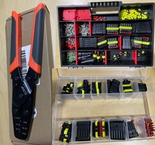 Sortimentskasten type AMP superseal Steckverbinder für Auto KFZ mit Crimpzange