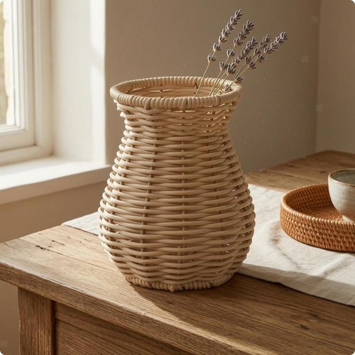 Gewebte vase handgeflochtene - gewebte, vase,