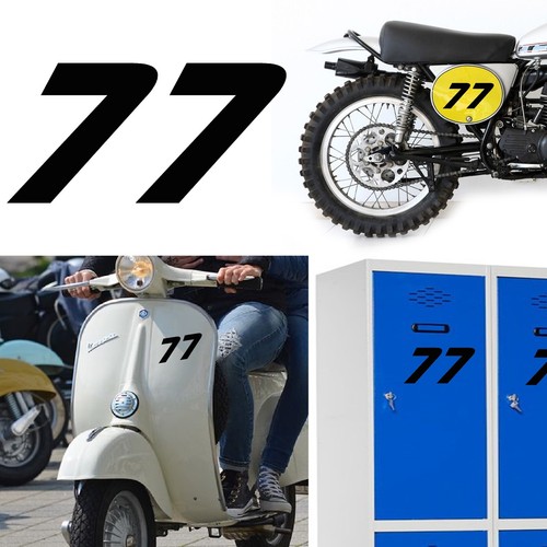 Numero racing aufkleber - 77, racing,