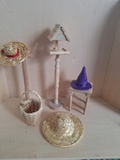 Bastel Wichteln Puppenstube Vogelhaus, Hutständer, Hocker etc. unlackiert Holz