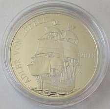 Samoa 1 Dollar 2018 Schiffe Adler von Lübeck Silber