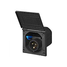 CEE Aussensteckdose 230V 16A Schwarz für Wohnwagen Wohnmobil Camper