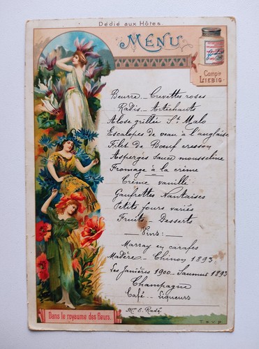 Alte papiere liebig menü - papiere,